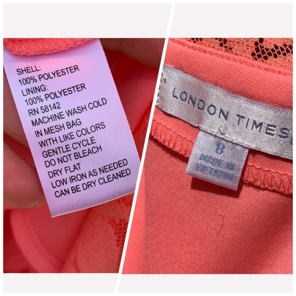 London Times coral lace high summer spring chic - Picture 8 of 8